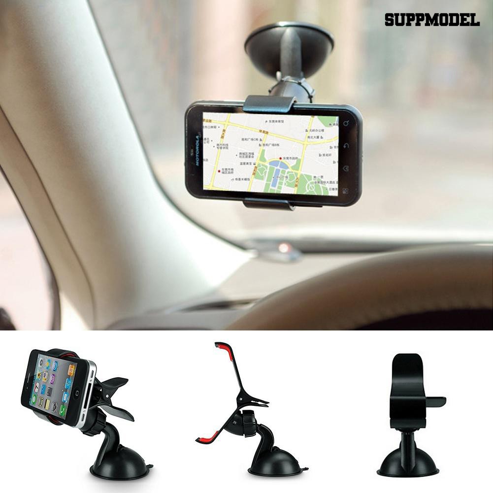 Suppmodel Stand Holder Smartphonegps Universal Rotasi 360 Derajat Dengan Kop Perekat Untuk Mobil