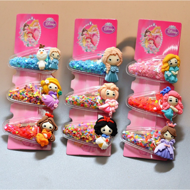 Jepit Rambut Set 3 Korea Anak Gliter Princess Unicornn Lucu Aksesories Rambut Bling Blink isi 3 pcs