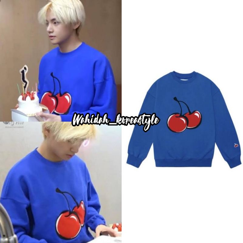 Sweater V/Taehyung BTS "Cherry" Baju Idol KPop Fashion