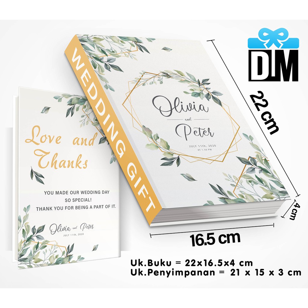 

Souvernir Suvenir Gift Hadiah Pernikahan Buku Palsu Dummy Book Unik Kekinian Terkini Termurah