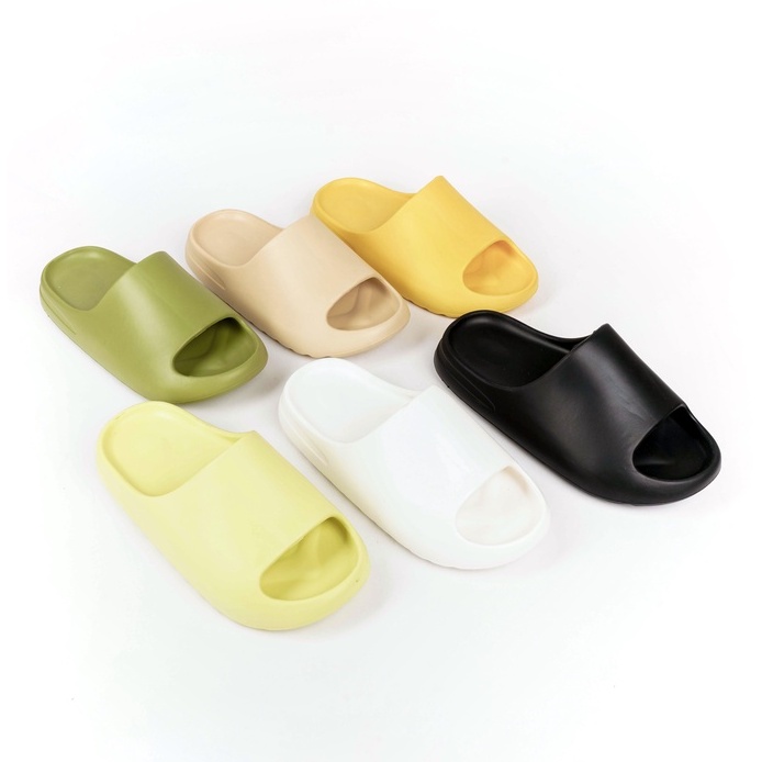 Sandal Slide Women Monstera Yeezy Slide Sandal Karet Bahan Phylon ringan