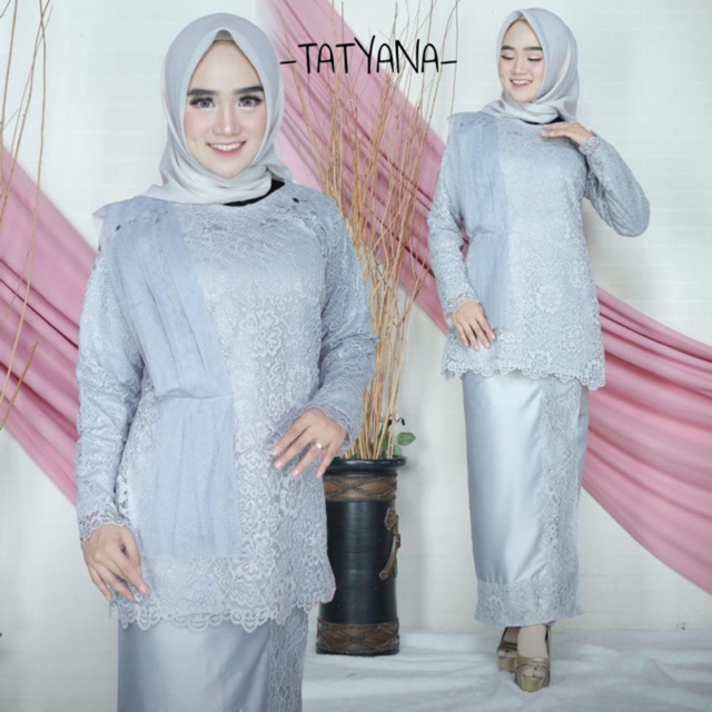 KEBAYA TATYANA SET SELENDANG / KEBAYA MODER / KEBAYA SYARI / KEBAYA TUNANGAN