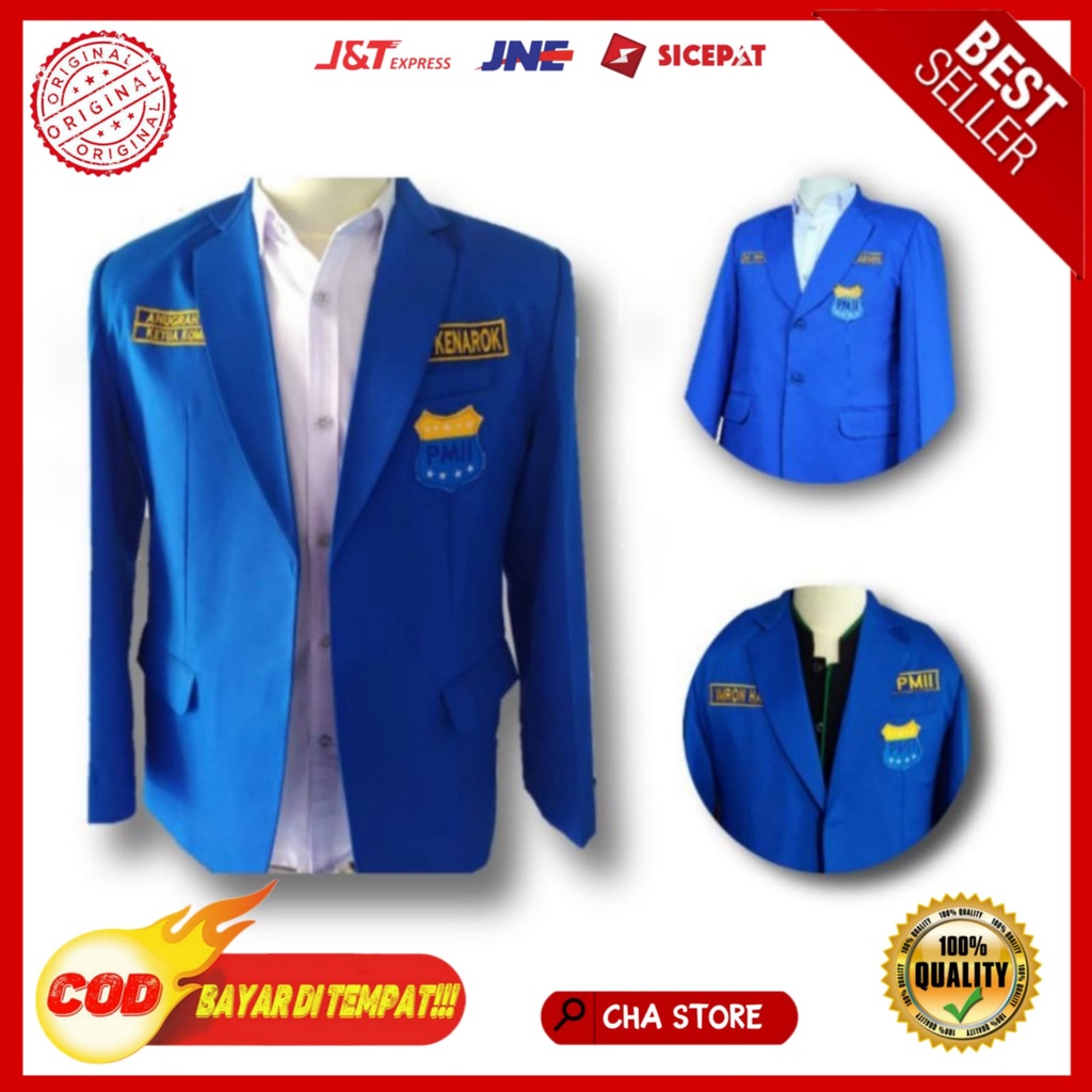 JAS + BORDIR NAMA | JAS SERAGAM ALMAMATER ALMET PMII PREMIUM / JAS PMII ADEM JAS ORGANISASI PMII JAS