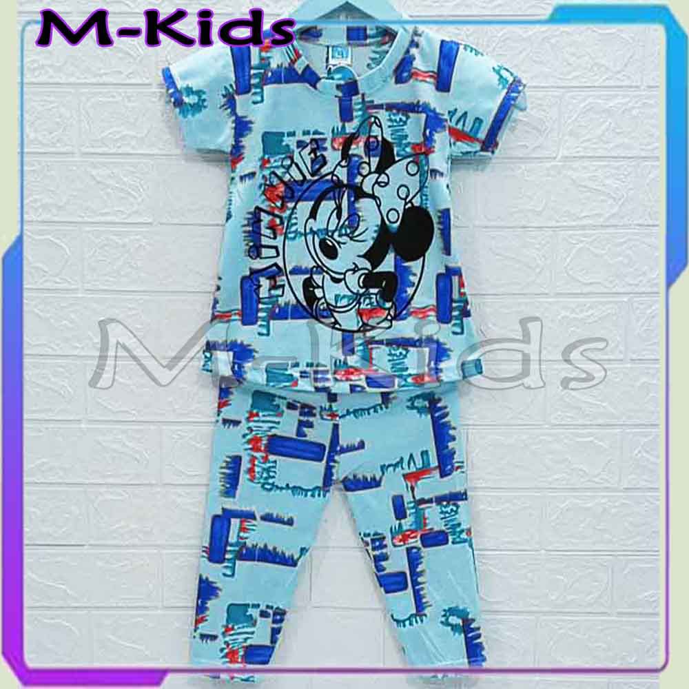 MKids88 - Baju Setelan CP Anak Perempuan Motif TieDye Gambar Minie Mouse