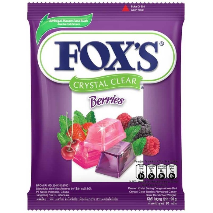 

Fox's crystal clear berries 90 gram