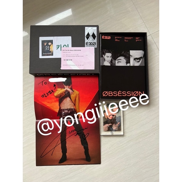 Signed Album Kai EXO Obsession + Photocard