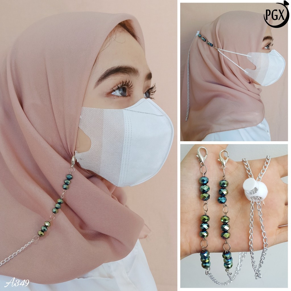 PGX Strap Masker 2in1 Konektor Headloop Tali Masker Kalung Masker Rantai Aksesoris Fashion - A349