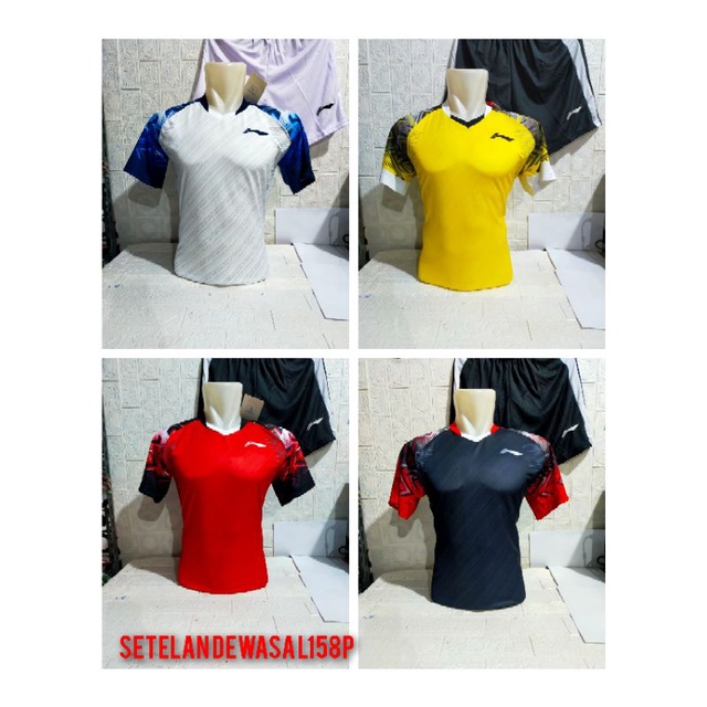 BAJU SETELAN BADMINTON L158P DEWASA/ SETELAN L158P/JERSEY BULUTANGKIS