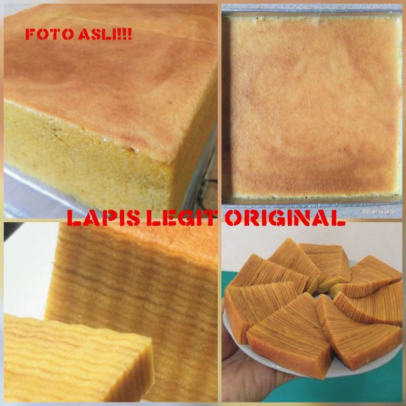 

Kue lapis legit asli bangka/lapis legit original 20×20cm tinggi 7cm