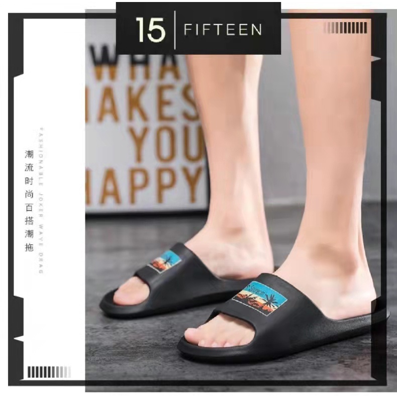 15 SHOP --- Kinbos - Sandal Pria / Sendal cowok / Sandal slip on 9529