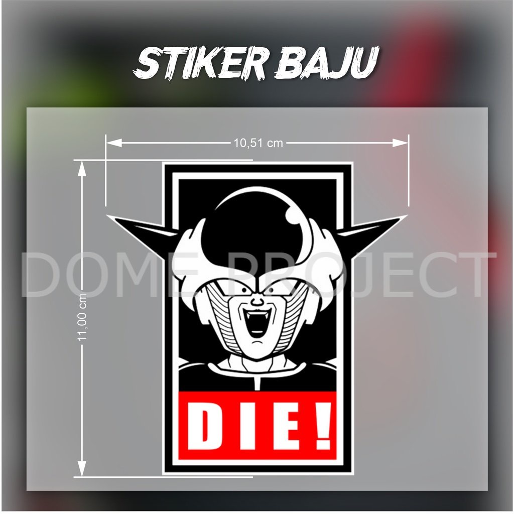 STIKER BAJU DTF IRON PATCH FRIEZA SABLON SATUAN STICKER DIY AKSESORIS FASHION KAOS PRIA