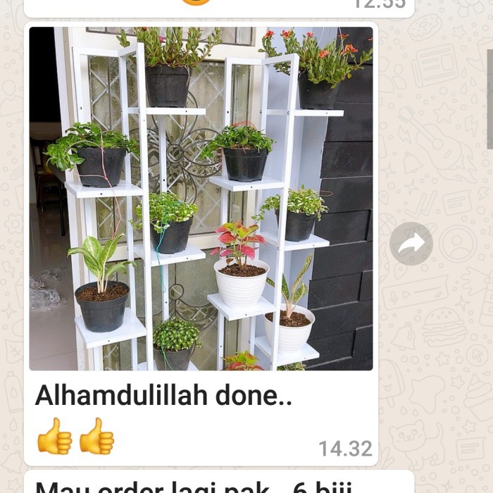 HARGA GROSIR rak pot bunga,rak standing vas bunga,rak besi pot bunga - Hitam