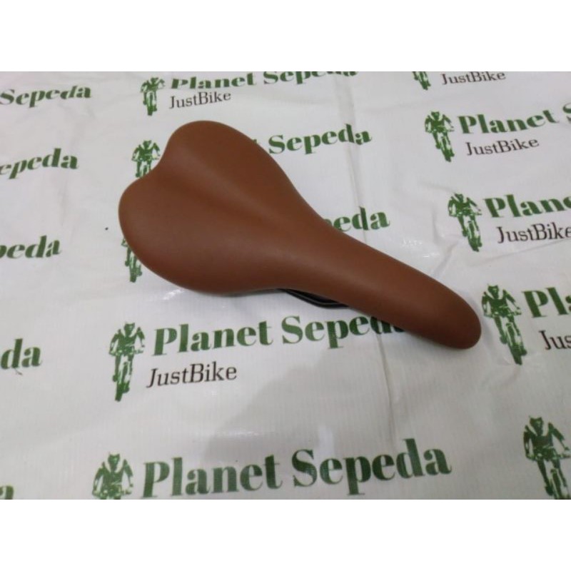 Sadel Velo Vintage Retro Jadul Limited Edition Premium Kulit PU Cokelat