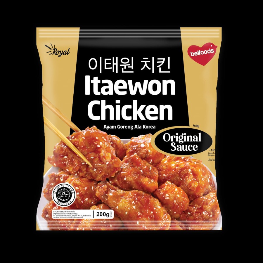 AYAM GORENG KOREA BELFOODS ROYAL ITAEWON CHICKEN SAUS ORI 200GR HALAL