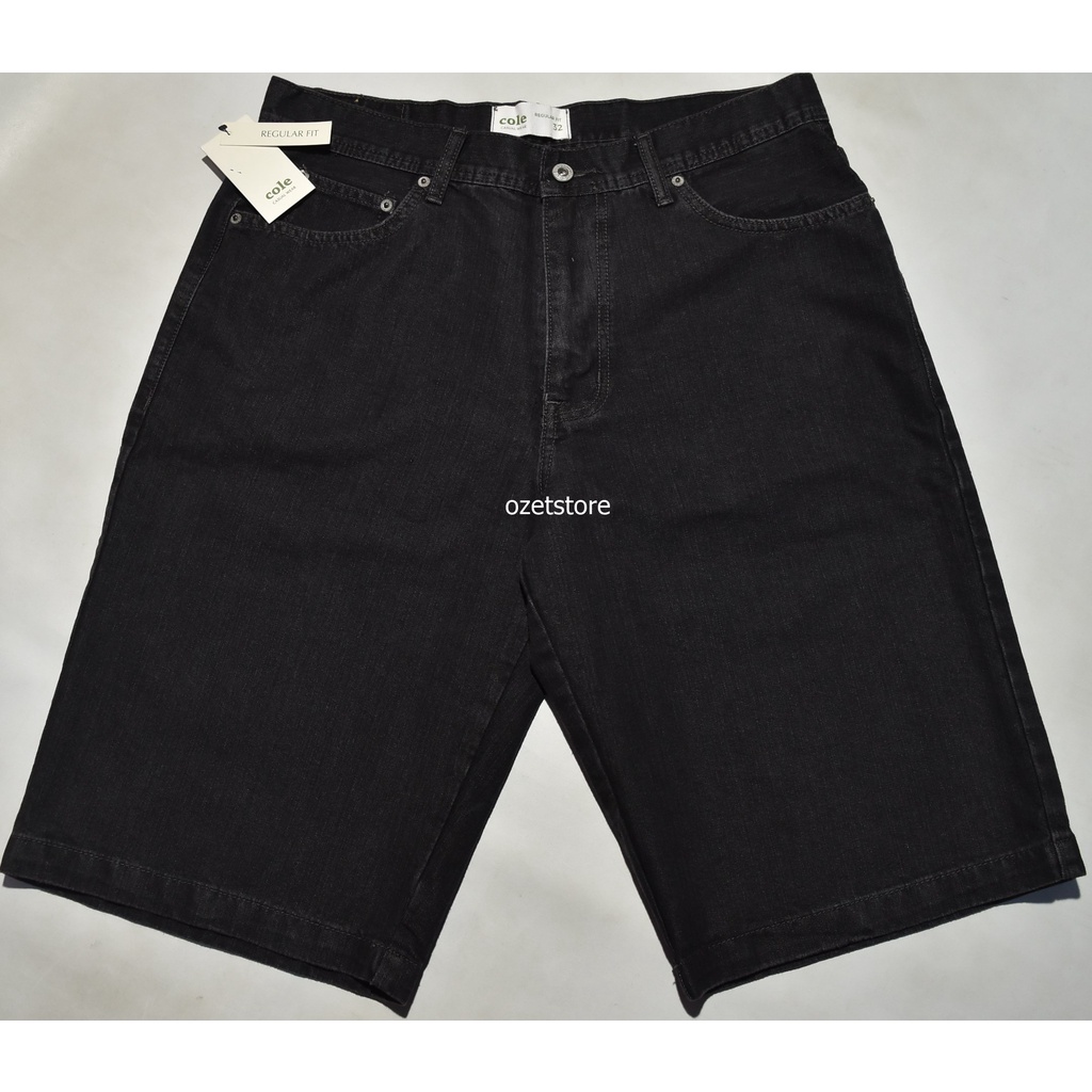 Celana Pendek Pria Jeans COLE Hitam Reguler Fit RPC02 ORIGINAL