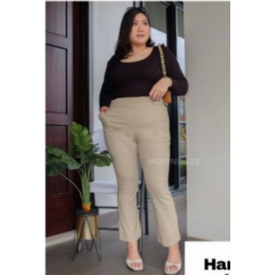 CELANA CUTBRAY BASIC PANTS TERLARIS//BIG SIZE TWILL KOMBET PREMIUM