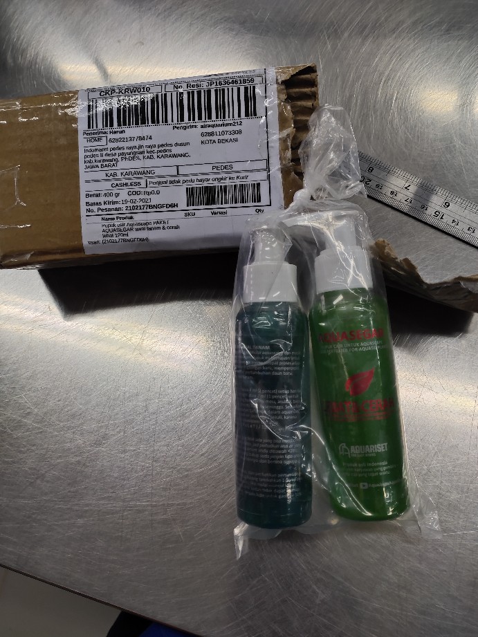 Pupuk Cair Aquascape Paket Aquasegar Awal Tanam & Cerah Lebat 120ml