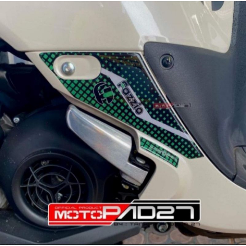 STICKER STIKER RESIN TIMBUL FOTSTEP PIJAKAN KAKI YAMAHA FAZZIO 125 PREMIUM