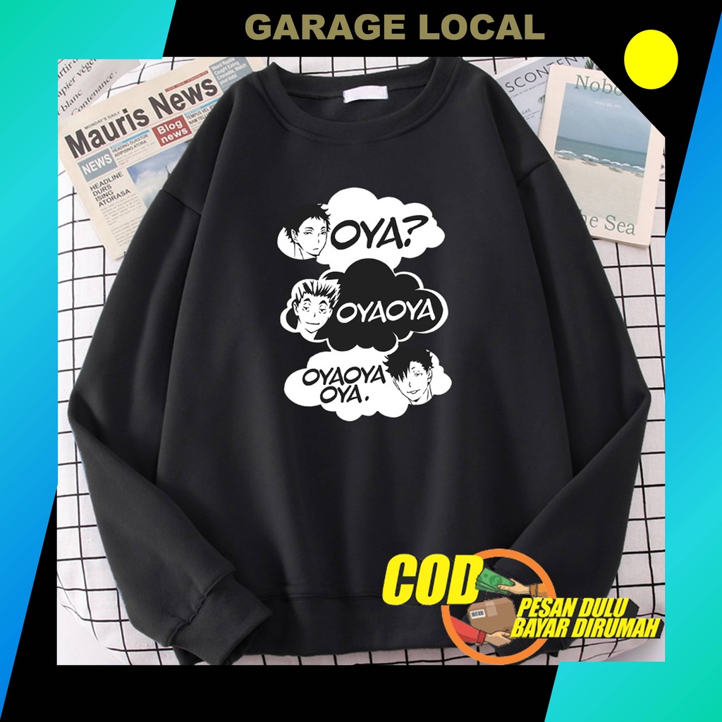 Baju Crewneck Basic Anime  Oya Oya Oya Haikyuu CN Anime Pria Wanite Crawneck Karakter Cowok Cewek Cr
