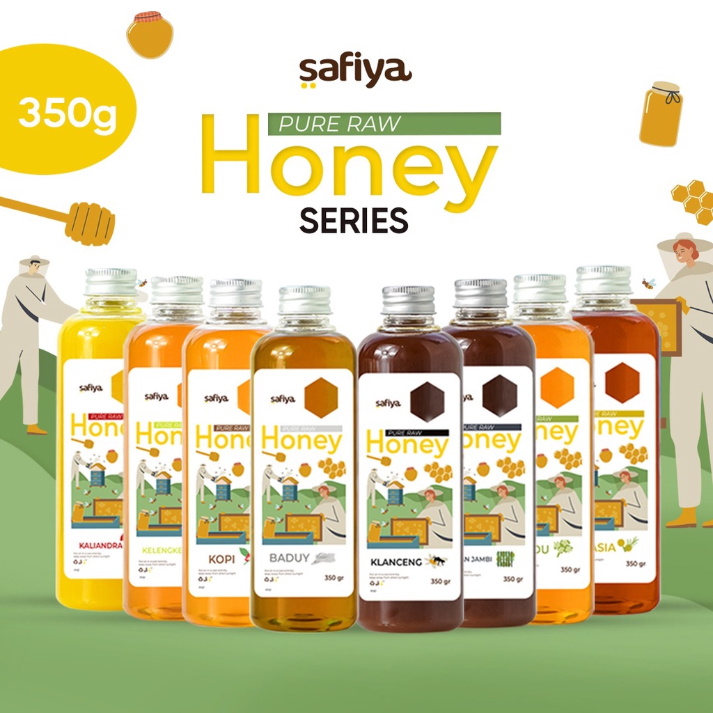 Madu Murni 350 gr Series Raw Honey Madu Asli Authentic Safiya Food