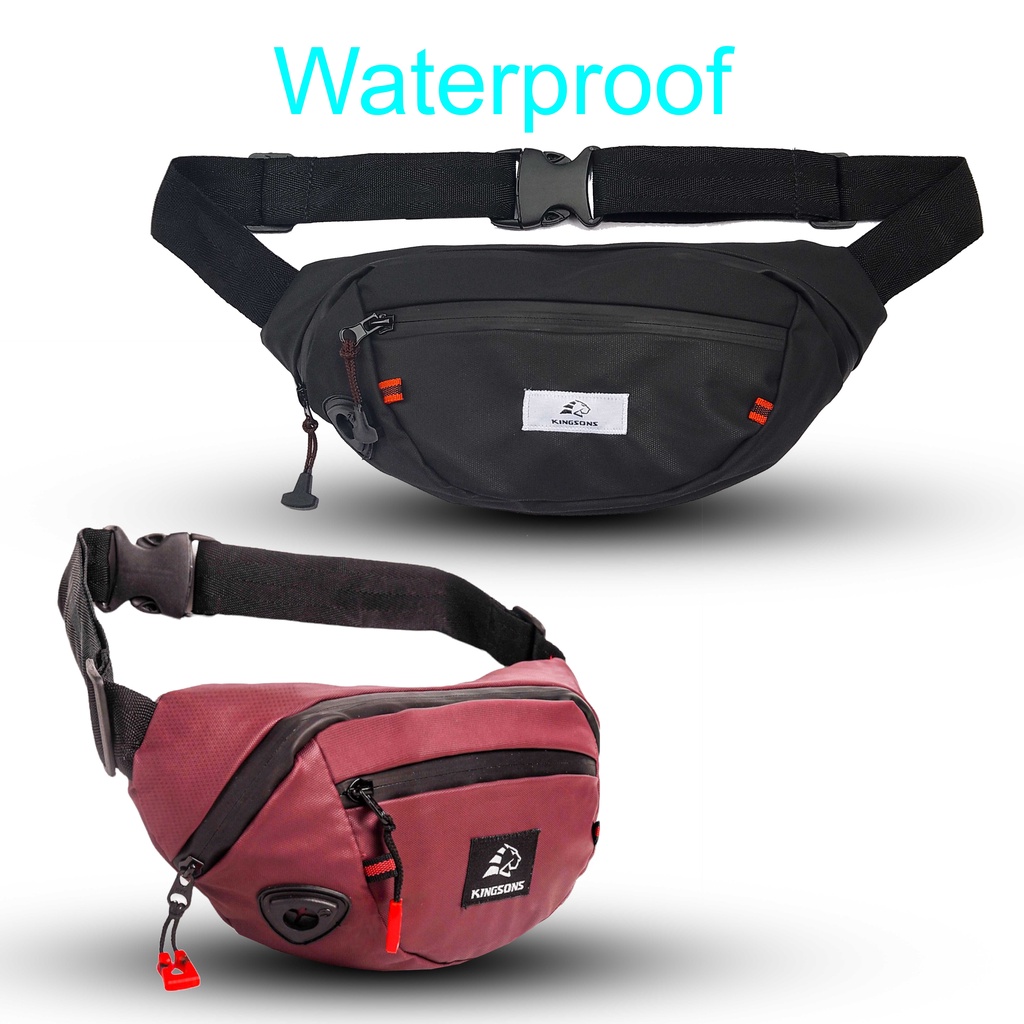 WAISTBAG WATERPROOF TAS SELEMPANG PRIA ANTI AIR PREMIUM  TAS KECE c4