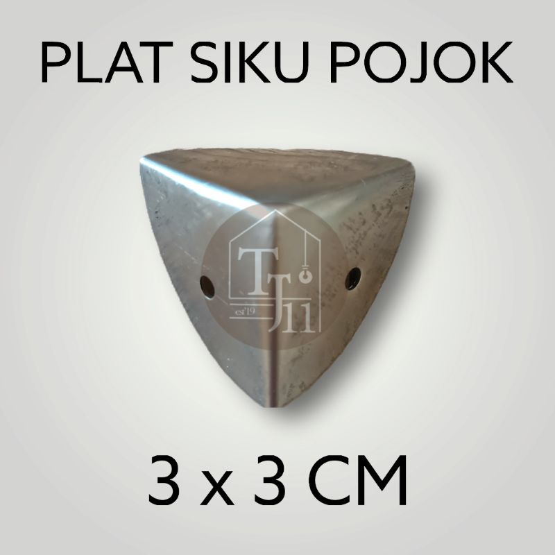 PLAT SIKU POJOK ukuran 3 x 3 CM ll PLAT SIKU POJOK PENYATU MEJA DAN KACA