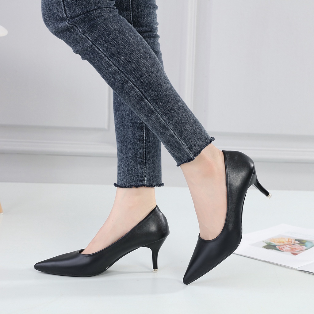 GSW SEPATU HEELS WANITA IMPORT 6cm ( BA3001-1 ) Sepatu High heels basic import / Heels wanita kerja import sepatu wanita high heels basic 6cm