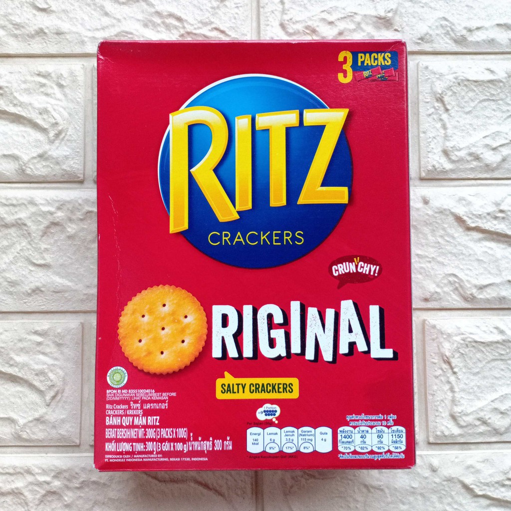 

Ritz Salty Crackers Original 300gr Krekers Cemilan Snack Makanan Ringan Asin 300 gr g gram 300g