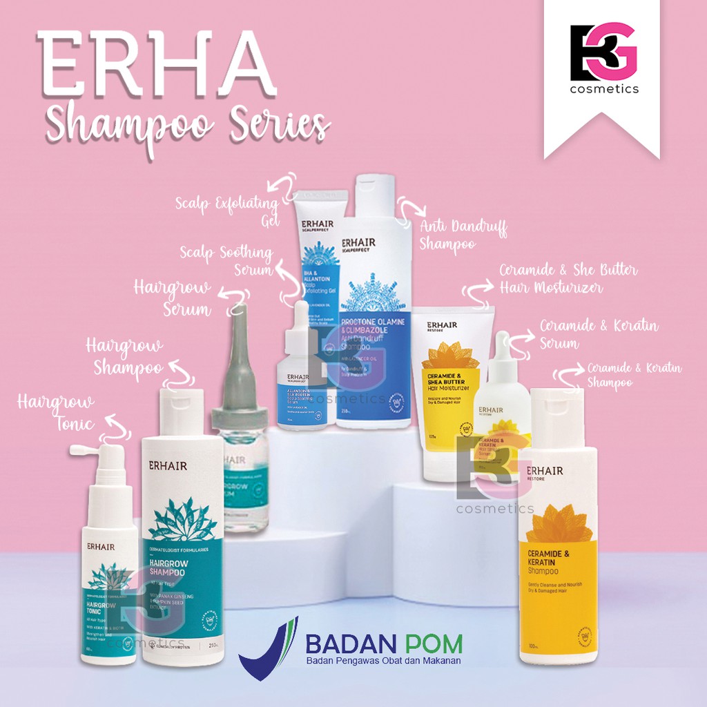 ⭐ BAGUS ⭐ ERHAIR HAIR GROW / SCALPERFECT / RESTORE SERIES | ERHA Ketombe Dandruff Penumbuh Rambut