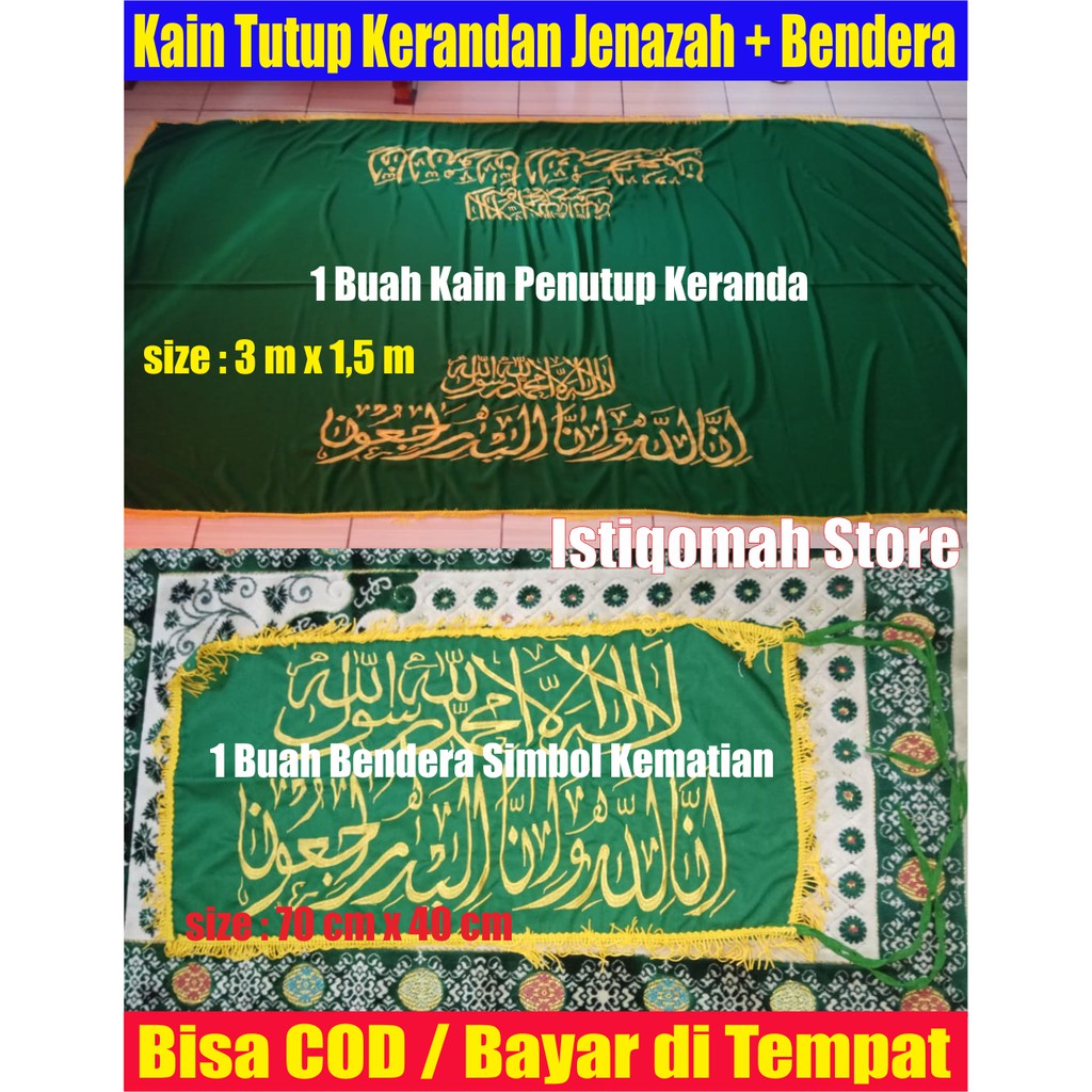 PROMO 1 Buah Kain Tutup Penutup Keranda Jenazah + 1 Bendera Simbol Kematian Full Bordir Manchester