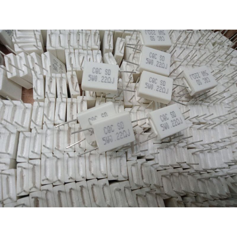 Resistor kapur 5W 0,22 OHM, 5W 0,33 Ohm,5W 0,47 Ohm Nobel R noble 0,22ohm 0,33ohm 0,47 ohm r nobel b