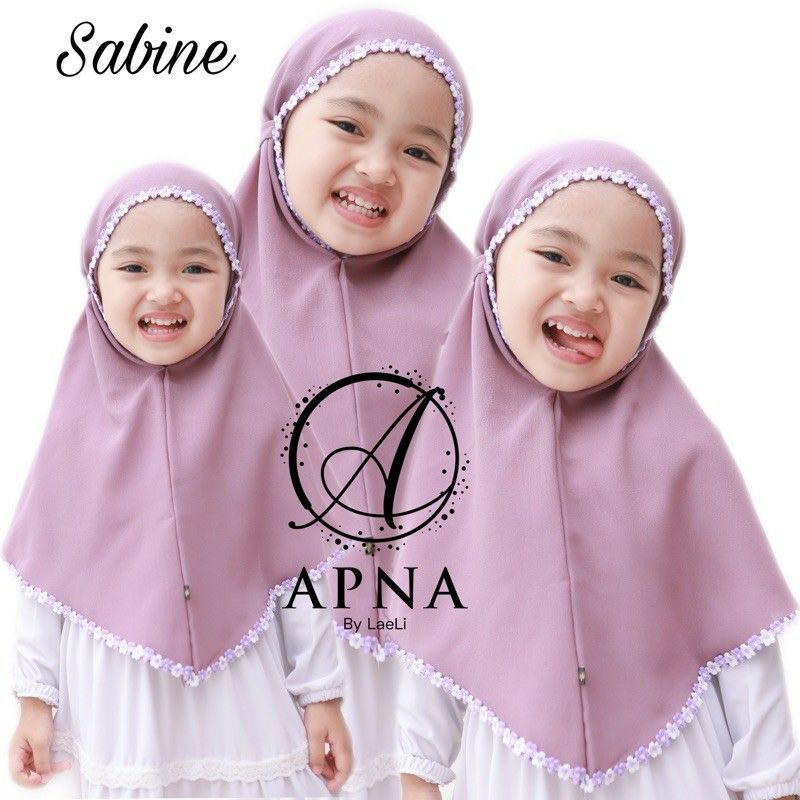 Jilbab instant anak renda melati dobel untuk anak 2-5 th by al madinah hijab