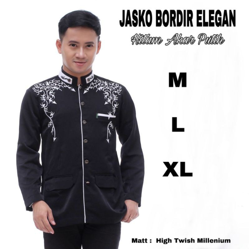 JAS KOKO PRIA LENGAN PANJANG BATIK BORDIR ELEGAN MATT HIGH TWISH MILLENNIUM