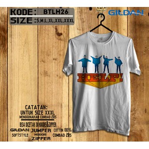 Kaos Gildan Softstyle - Kaos Band The Beatles Help