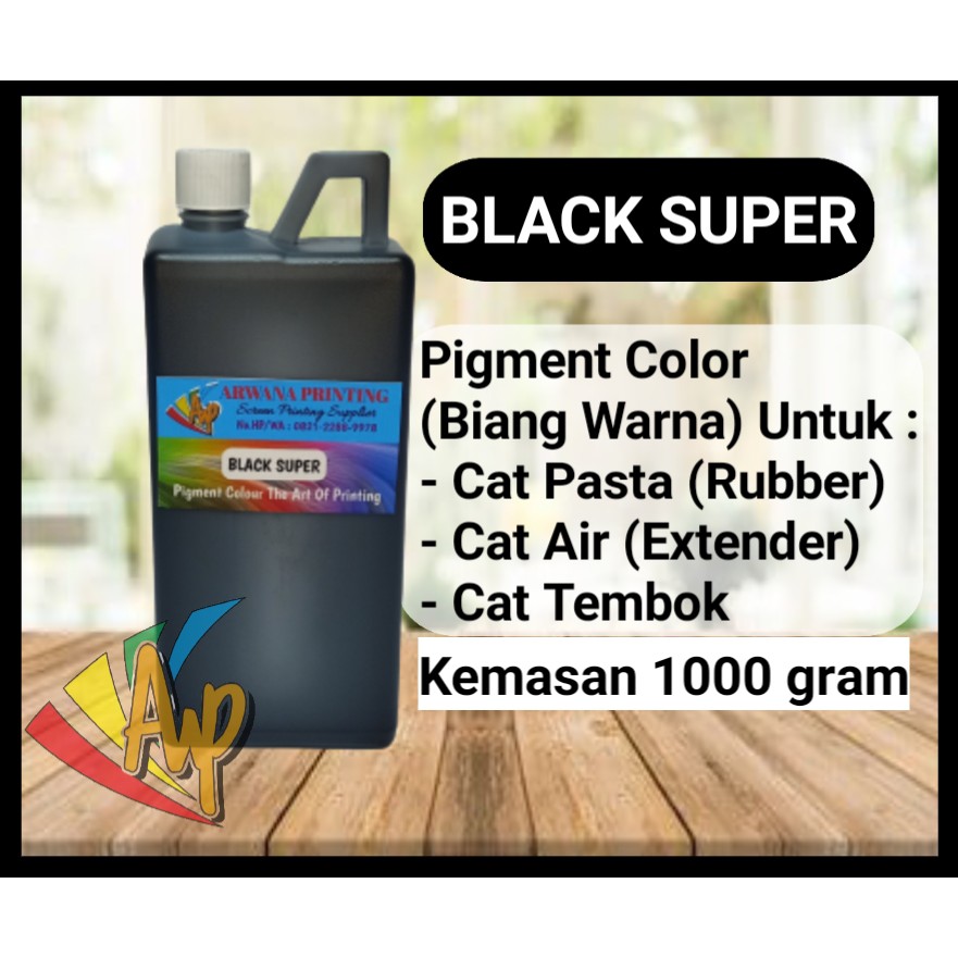 

Biang Warna Sablon Hitam Pigment Black Super 1kg