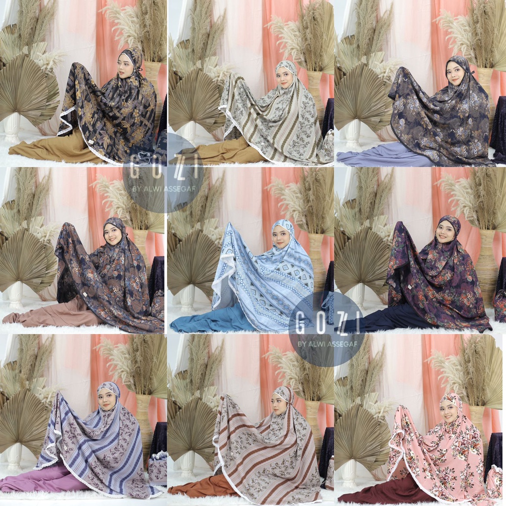 MUKENA RAYON PREMIUM JUMBO TWO IN ONE + TAS GOZI BY ALWI ASSEGAF