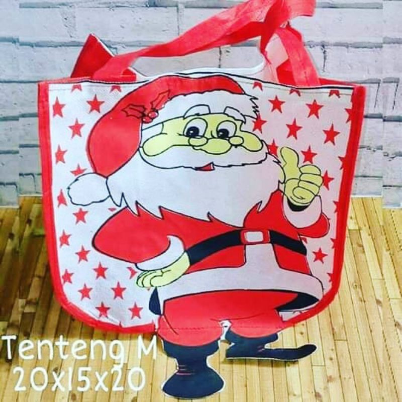 

Tas souvenir natal / goodiebag natal /tas kain spunbond tas natal