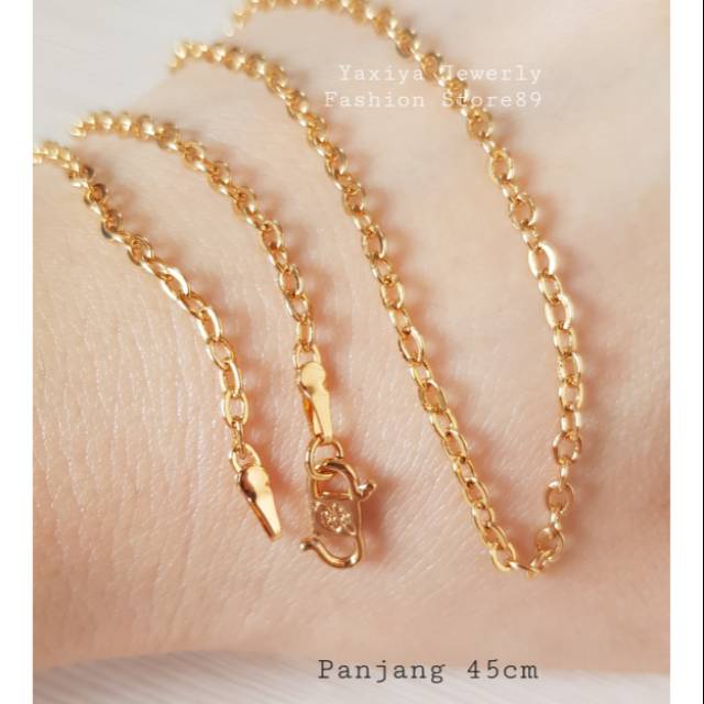 Kalung nuri emas Xuping Yaxiya / kalung nuri lapis emas import