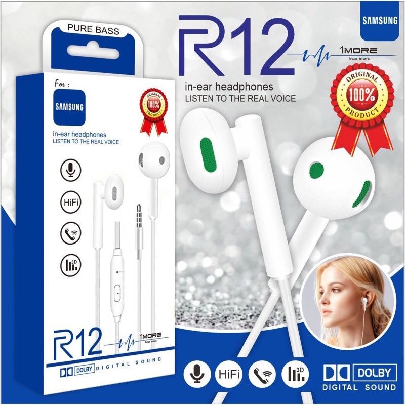 (OM) HF HEADSET BRANDED R12 PACKING IMPORT SUPER BASS