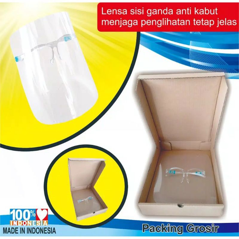 face shield nagita kemasan 20pc face shield kacamata