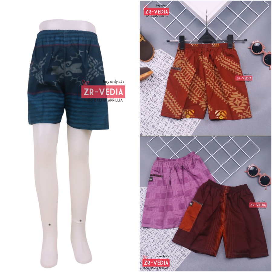 Celana Hawai Square uk 2-3 Tahun / Clana Main Anak Laki Saku Bawahan Harian Pendek Pants Cowok Rumahan