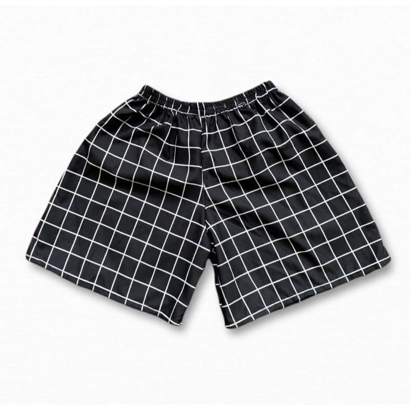 CELANA PENDEK TARTAN KOTAK-KOTAK