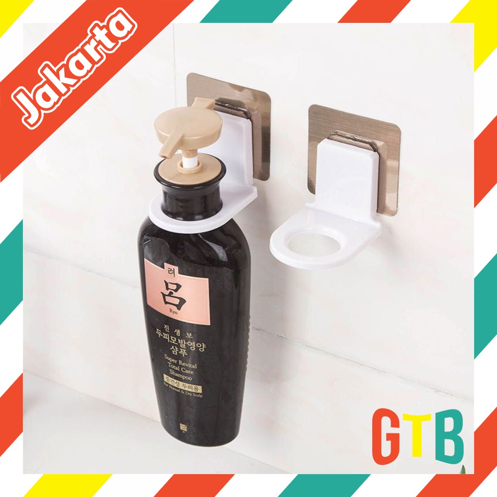 ❤️GTB❤️ Gantungan Botol Sabun Shampoo Kamar Mandi Tempel | Holder Botol Sabun Shampoo R477