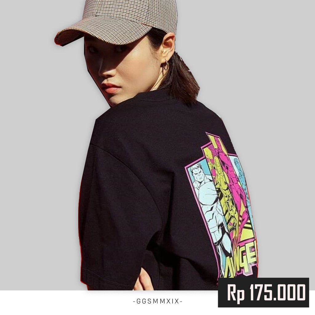 Tshirt Marvel X FRJ Jeans Black Original Brand New | Kaos Marvel Hitam Original Branded New | Marvel