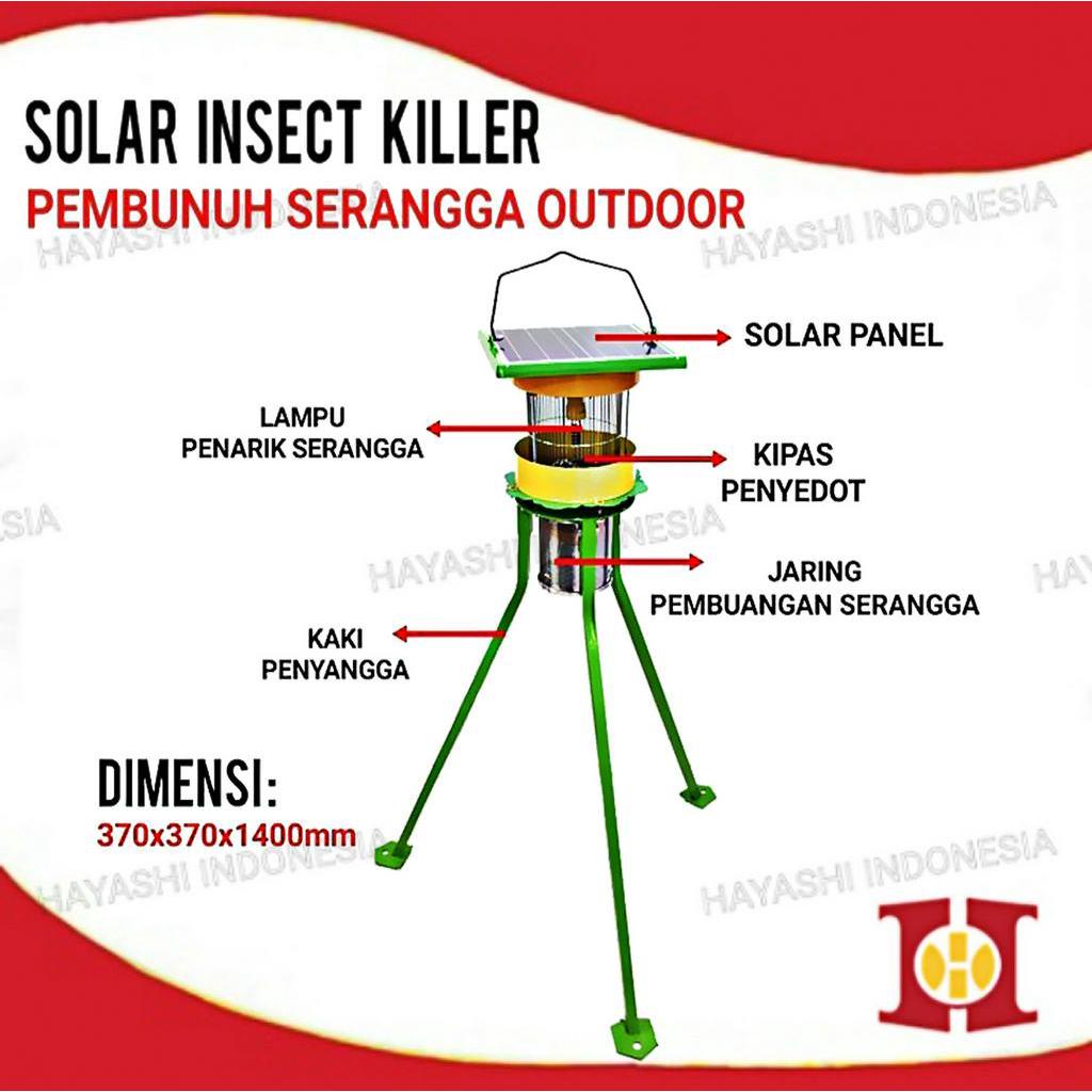 Alat Pembunuh Nyamuk Serangga Tenaga surya Solar Insect Killer Outdoor