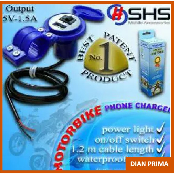 PROMO.!! New Motorcycle USB Charger 1 Port / Charger HP Arus Aki Motor Waterproof