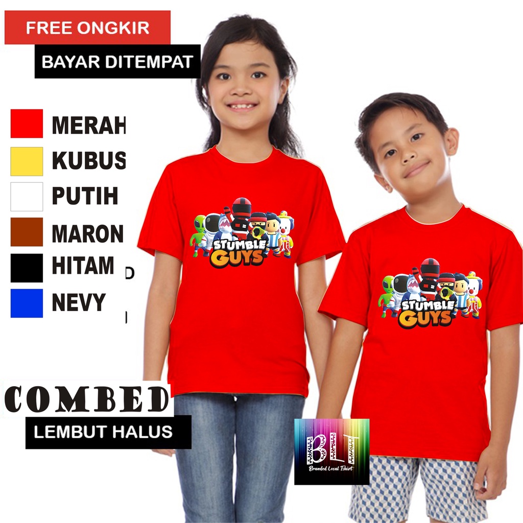 Murah Nampol Kaos Anak Game Stumble 3 Guys Game Viral Kaos Anak Anak cowok Kaos Anak cewek Kaos Murah kaos termurah kaos anak cewek kaos anak cowok terbaik kaos promo