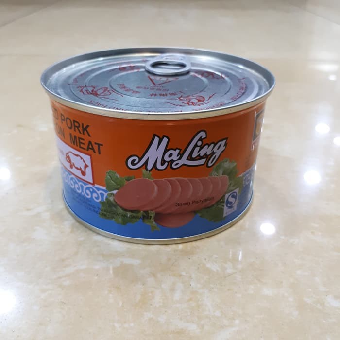 Ma Ling BABI PORK Luncheon Meat 397gr TTS Kaleng