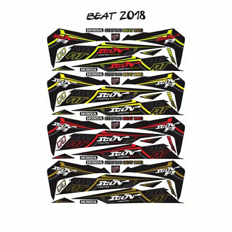 STICKER STRIPING VARIASI BEAT 2018 #printing