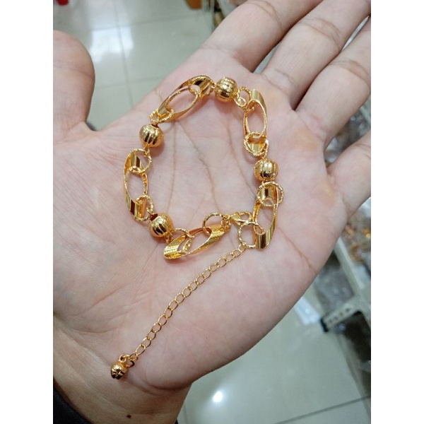 .Gelang tangan wanita xuping berlapis emas uk18cm.